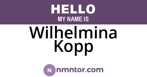 Wilhelmina Kopp