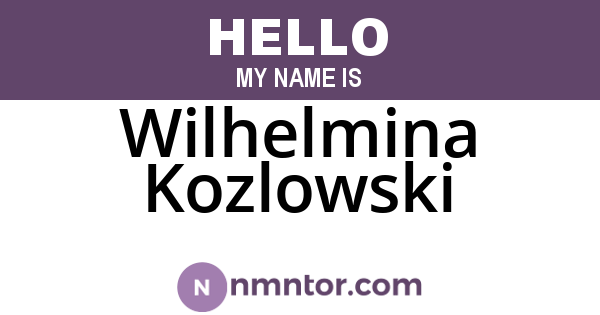 Wilhelmina Kozlowski