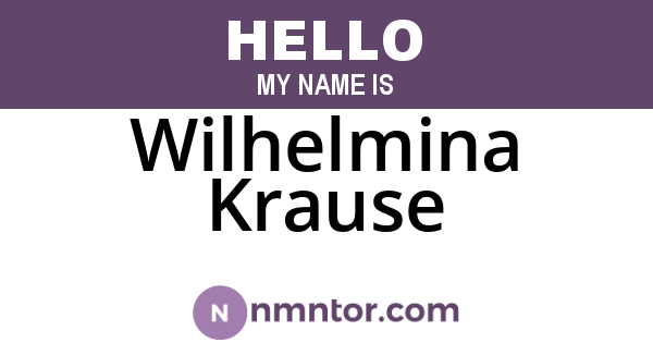 Wilhelmina Krause