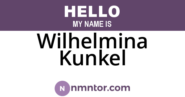 Wilhelmina Kunkel