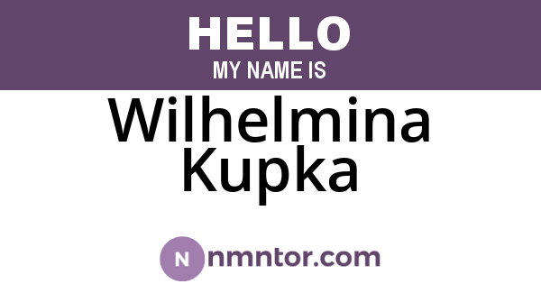 Wilhelmina Kupka