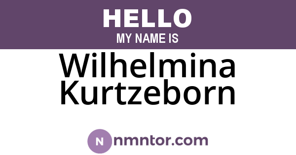 Wilhelmina Kurtzeborn