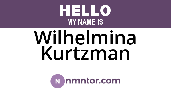 Wilhelmina Kurtzman