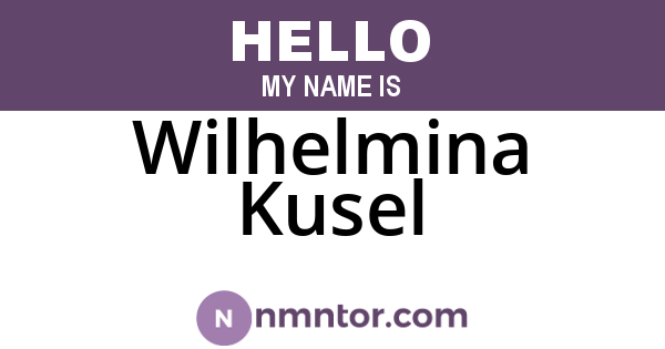 Wilhelmina Kusel