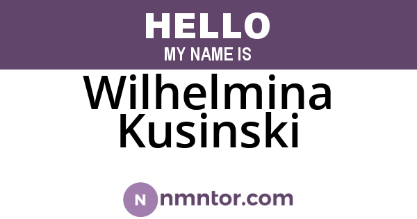 Wilhelmina Kusinski
