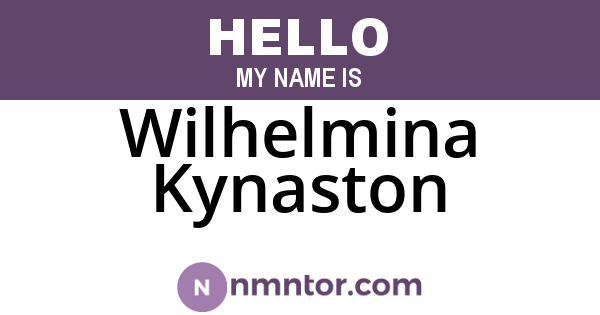 Wilhelmina Kynaston