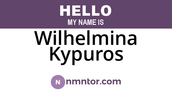 Wilhelmina Kypuros