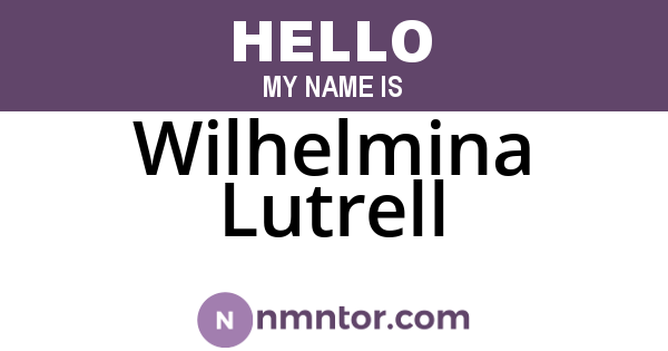 Wilhelmina Lutrell