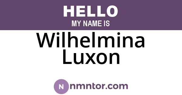 Wilhelmina Luxon