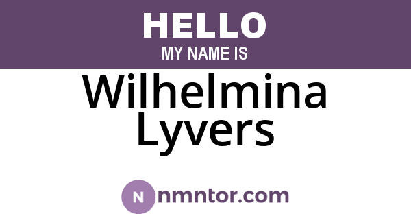 Wilhelmina Lyvers