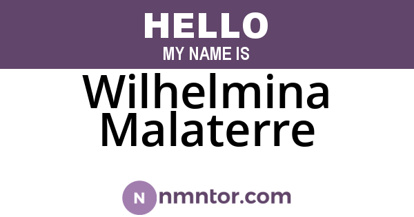 Wilhelmina Malaterre