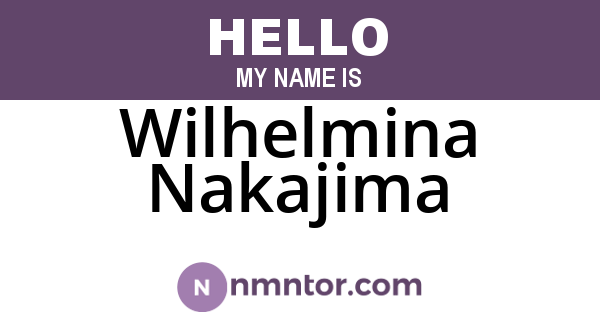 Wilhelmina Nakajima