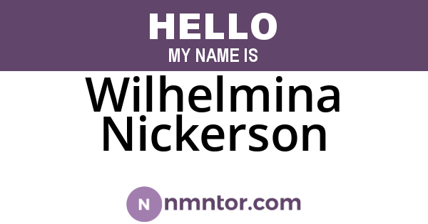 Wilhelmina Nickerson