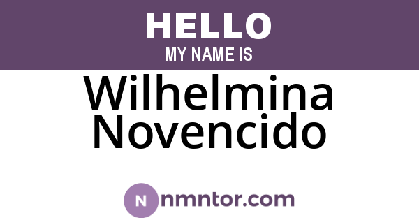 Wilhelmina Novencido