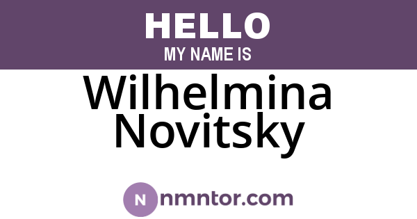 Wilhelmina Novitsky