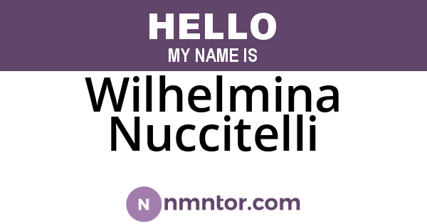Wilhelmina Nuccitelli