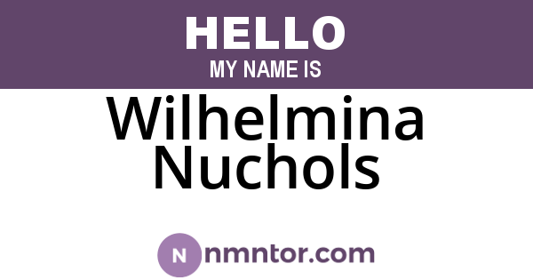 Wilhelmina Nuchols