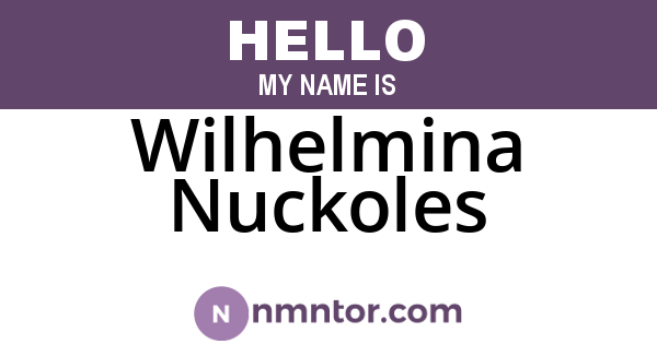 Wilhelmina Nuckoles