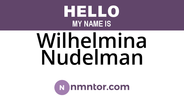 Wilhelmina Nudelman
