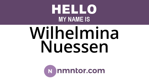 Wilhelmina Nuessen
