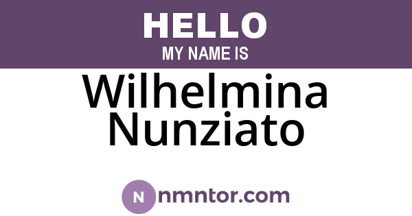 Wilhelmina Nunziato