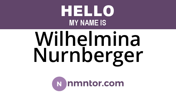 Wilhelmina Nurnberger