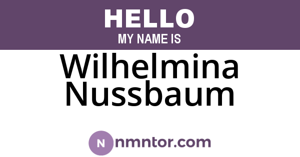 Wilhelmina Nussbaum