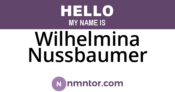 Wilhelmina Nussbaumer