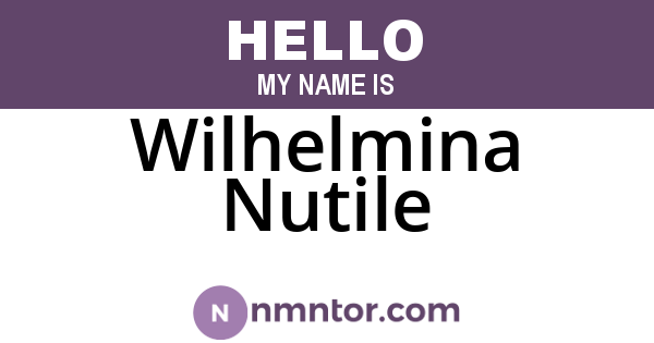 Wilhelmina Nutile