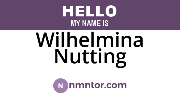 Wilhelmina Nutting