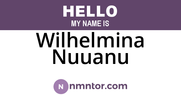 Wilhelmina Nuuanu