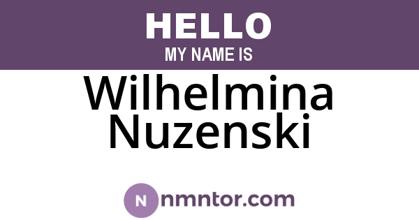 Wilhelmina Nuzenski