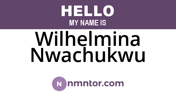 Wilhelmina Nwachukwu
