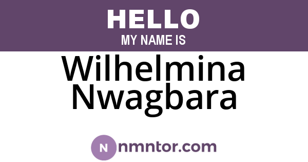 Wilhelmina Nwagbara