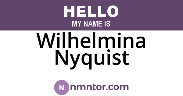 Wilhelmina Nyquist