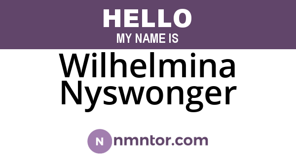 Wilhelmina Nyswonger