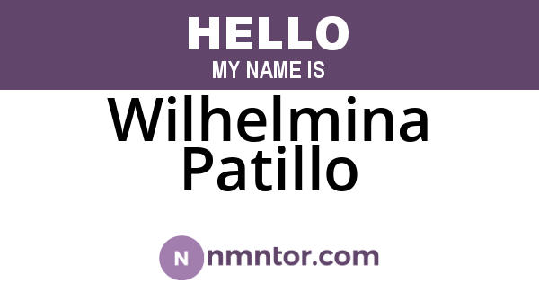 Wilhelmina Patillo