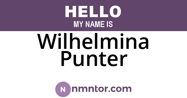 Wilhelmina Punter