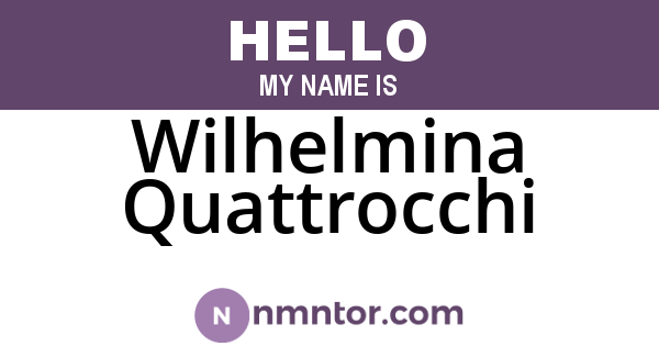 Wilhelmina Quattrocchi
