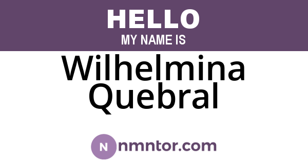 Wilhelmina Quebral
