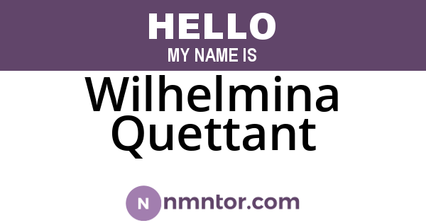 Wilhelmina Quettant