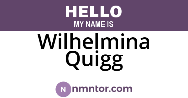 Wilhelmina Quigg