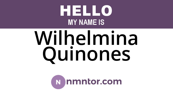 Wilhelmina Quinones