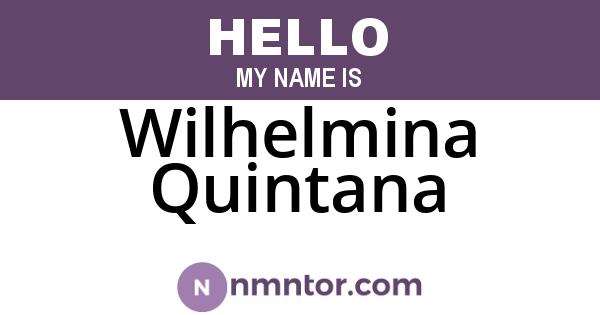 Wilhelmina Quintana