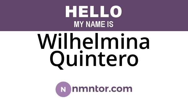 Wilhelmina Quintero