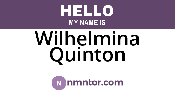 Wilhelmina Quinton
