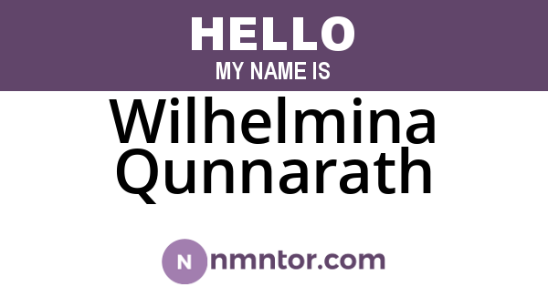 Wilhelmina Qunnarath