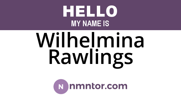 Wilhelmina Rawlings