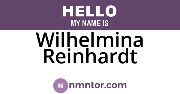 Wilhelmina Reinhardt