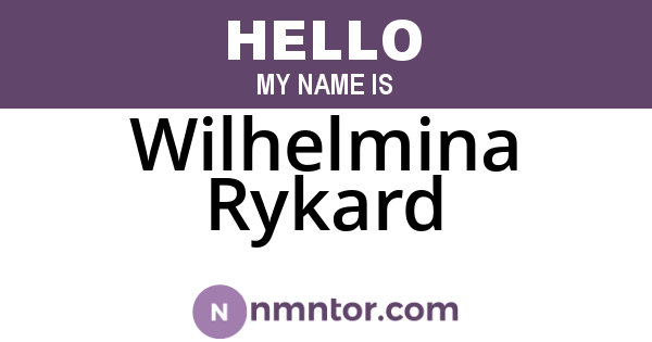 Wilhelmina Rykard